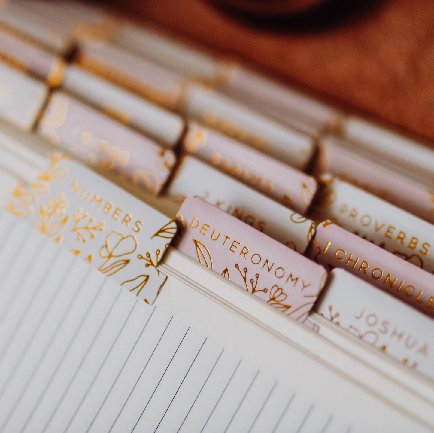 Gold Foil Bible Tabs | Dusty Pink