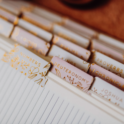 Gold Foil Bible Tabs | Dusty Pink