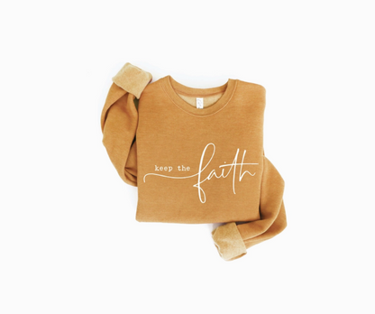 Keep the Faith Graphic Sweatshirt in Mustard