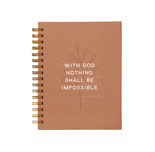 With God Nothing Shall Be Impossible Notebook