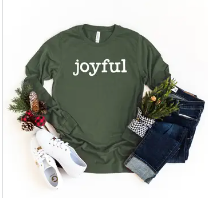 Joyful Bold | Long Sleeve Graphic Tee | Christmas | Faith